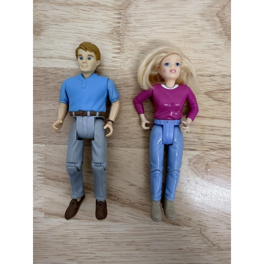 Vintage 2000 Loving Family Dollhouse Mother/Mom And Father/Dad Dolls #9 - Picture 8 of 8